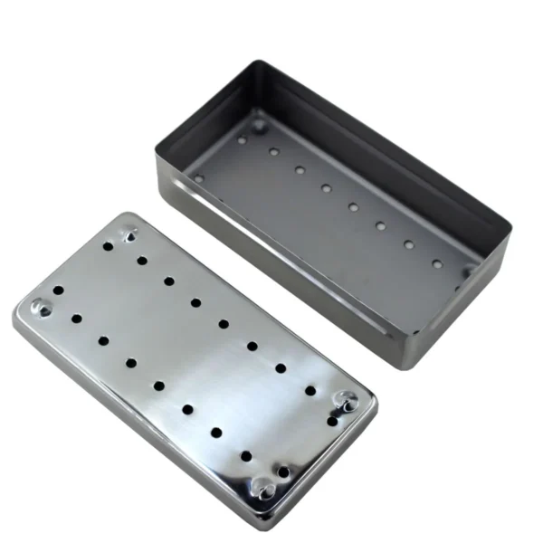 Estojo Inox Perfurado 20x10x5cm