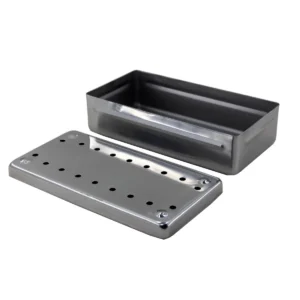 Estojo Inox Perfurado 20x10x5cm
