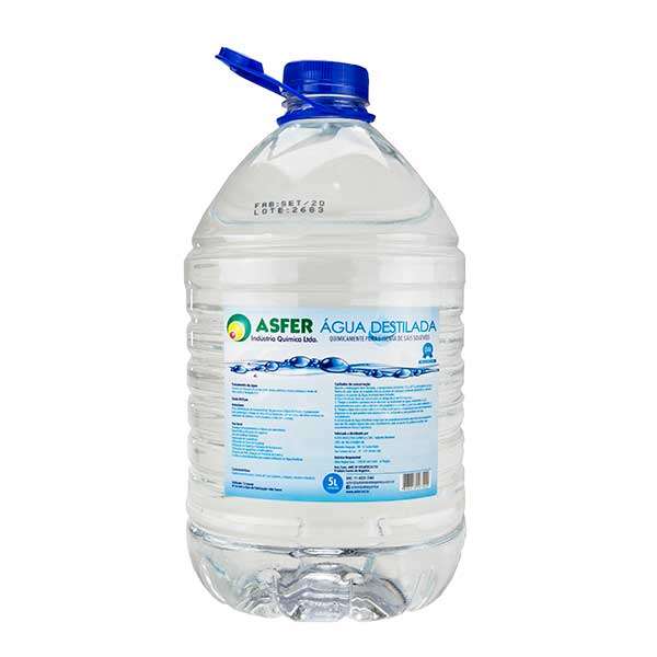 Agua Destilada c/ 5 Litros - Asfer