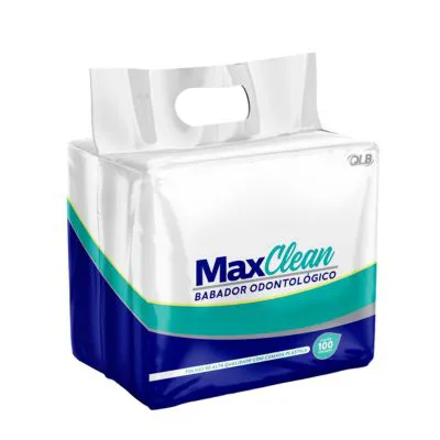 Babador Descartável Impermeável Branco - Max Clean