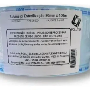 Bobina Papel Grau Cirúrgico 80mm x 100m - Pollitex