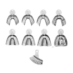 Moldeira Perfurada Aluminio Kit c/ 9 Adulto - Tecnodent
