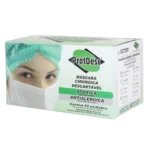 Mascara Descartável Tripla com Elastico Branca 50un - Protdesc