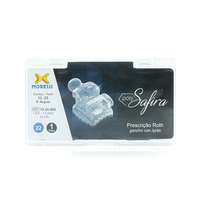 Kit Bráquete Cerâmico PolySafira Roth 022 1024900 - Morelli