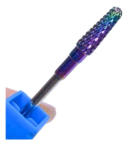 Broca de Tungstênio Cônica Colorida para Unhas