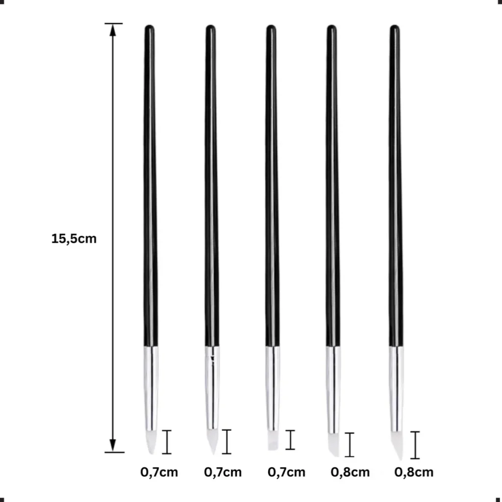 Kit Pincel de Silicone Modelador c/ 5 - RR Select