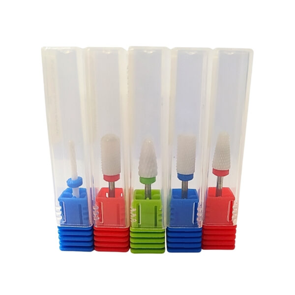 Kit de Brocas de Cerâmica para Unha Gel 5 Un - RR Select