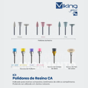 Kit Polimento de Resina Viking Glass 15 peças - KG