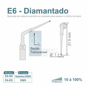 ponta-ultrassom-e6-diamantado-mk-life