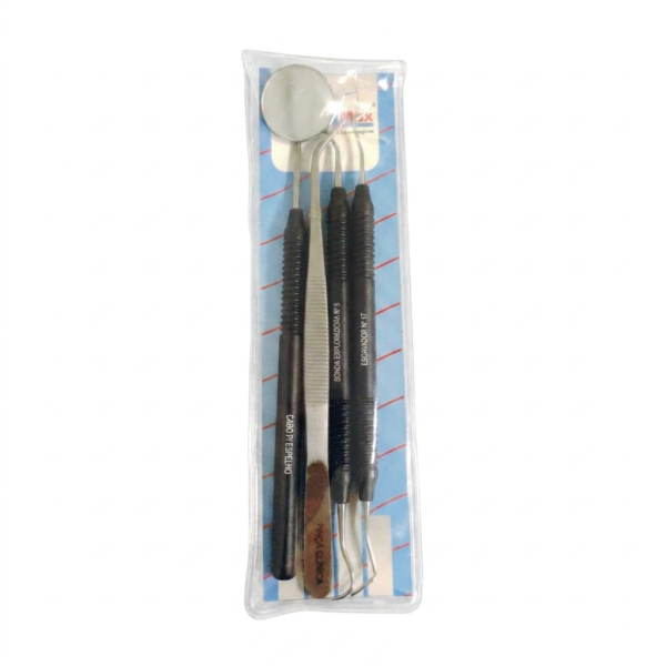 Kit Clínico 4 peças Preto - Steelmax
